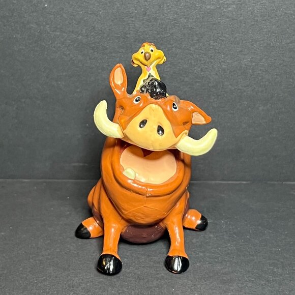 Vintage Disney Lion King Timon & Pumbaa PVC Cake Topper Toy Figurine 2.75" - Picture 1 of 7